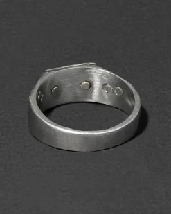 Antique 1910s 14k Gold & Steel Arts & Crafts Design Ring