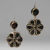 Antique 1800s 14k Gold & Tortoise Pique Earring