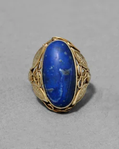 Antique 1900s 14k Gold Lapis Ring