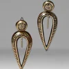 Antique 1800s 14k Gold with Tortoise Earring