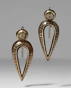 Antique 1800s 14k Gold with Tortoise Earring