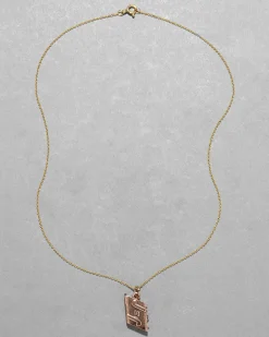 Antique 1800s 10k Rose Gold & Pearl Book Locket Necklace