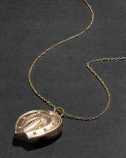 Antique 1800s 10k Rose Gold Horseshoe Locket Necklace