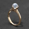 Antique Victorian 10k Gold with Claw Set Moonstone Ring