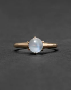 Antique Victorian 10k Gold with Claw Set Moonstone Ring