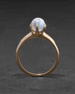 Antique Victorian 10k Gold with Claw Set Moonstone Ring