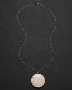 Antique Victorian 14k Gold Fill Hand Etched Filigree Locket Necklace