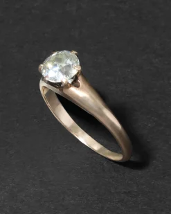Antique Victorian 14k Rose Gold with Natural Diamond Ring