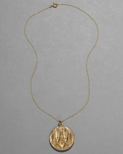 Antique Victorian 1800s 14k Gold Fill & Paste Crystal Patterned Locket Pendant Necklace