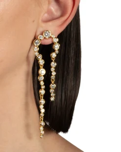 Asterales Gold Arched Long Earring