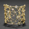 Asterales Gold Celestial Wide Cuff Bracelet