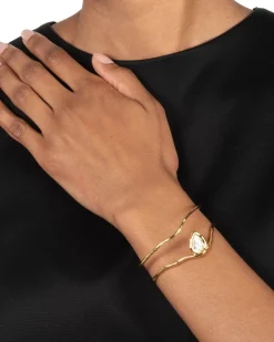 Asterales Gold Floating Cuff Bracelet