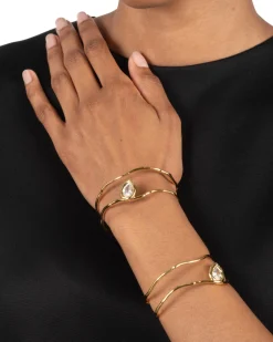 Asterales Gold Floating Cuff Bracelet