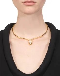Asterales Gold Floating Collar Necklace