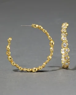 Asterales Gold Large Hoop Earring