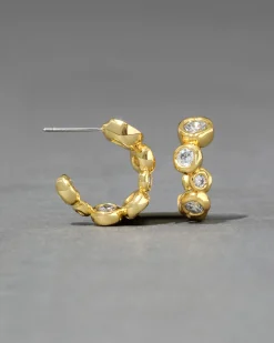 Asterales Gold Small Hoop Earring