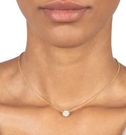Asterales Gold Solitaire Necklace