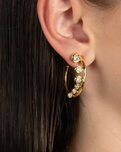 Asterales Modernist Hoop Earring