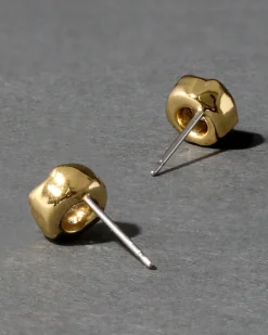 Asterales Molten Bezel Stud Earring- Gold