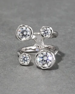 Asterales Silver Open Ring