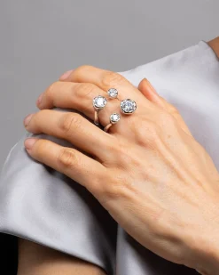 Asterales Silver Open Ring