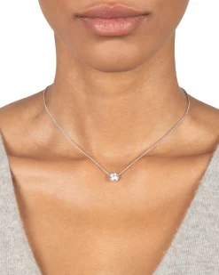 Asterales Silver Solitaire Necklace