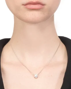 Asterales Silver Solitaire Necklace