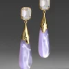 Bonbon Crystal Large Teardrop Earring- Aurora