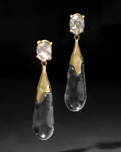 Bonbon Crystal Small Teardrop Earring- Clear