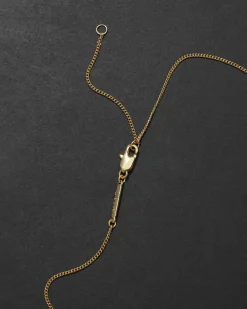 Bonbon Crystal Teardrop Lucite Pendant Necklace- Clear