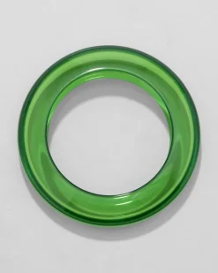 Bonbon Lucite Saucer Bangle Bracelet- Basil