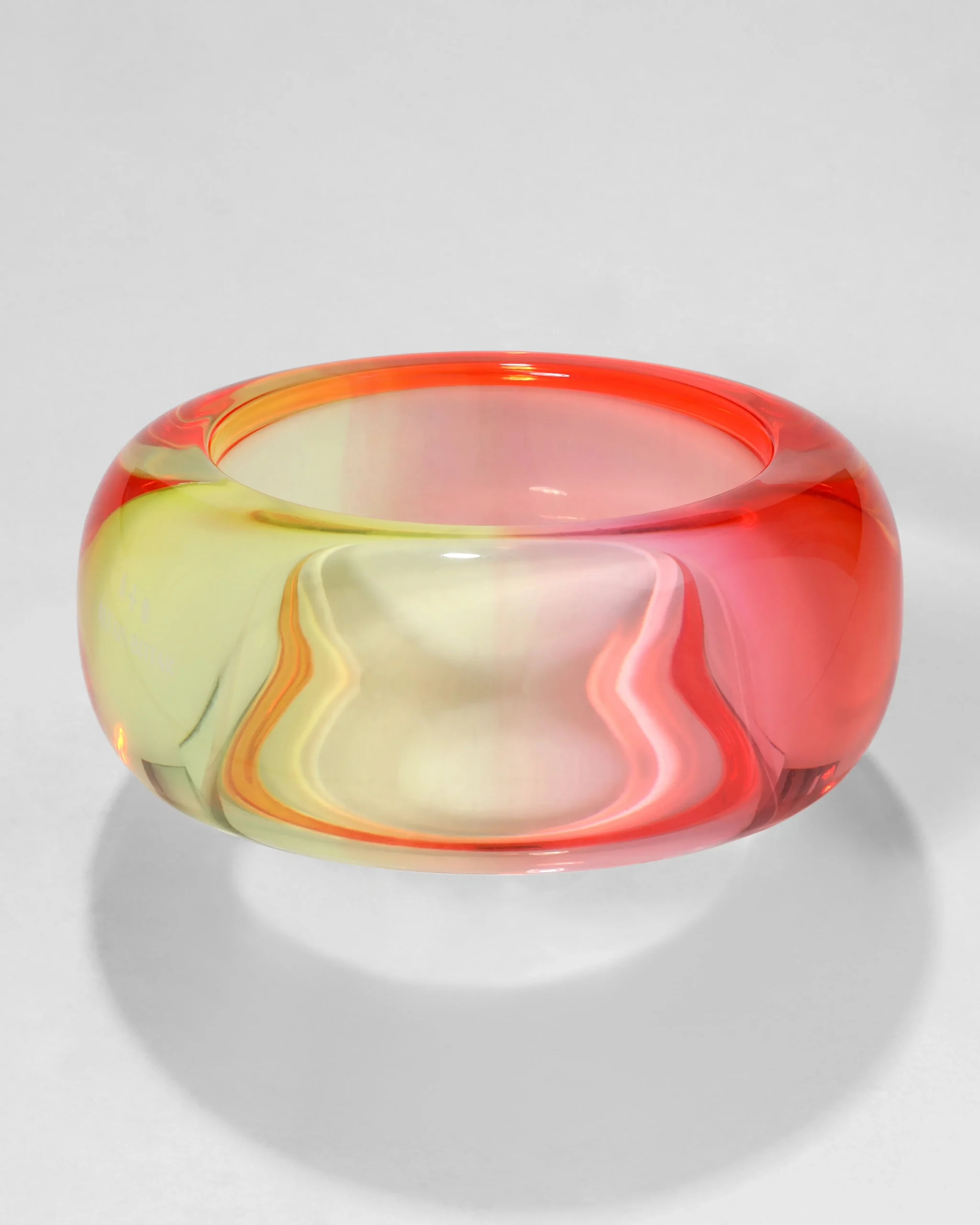 Bonbon Lucite Wide Bangle Bracelet- Sunset