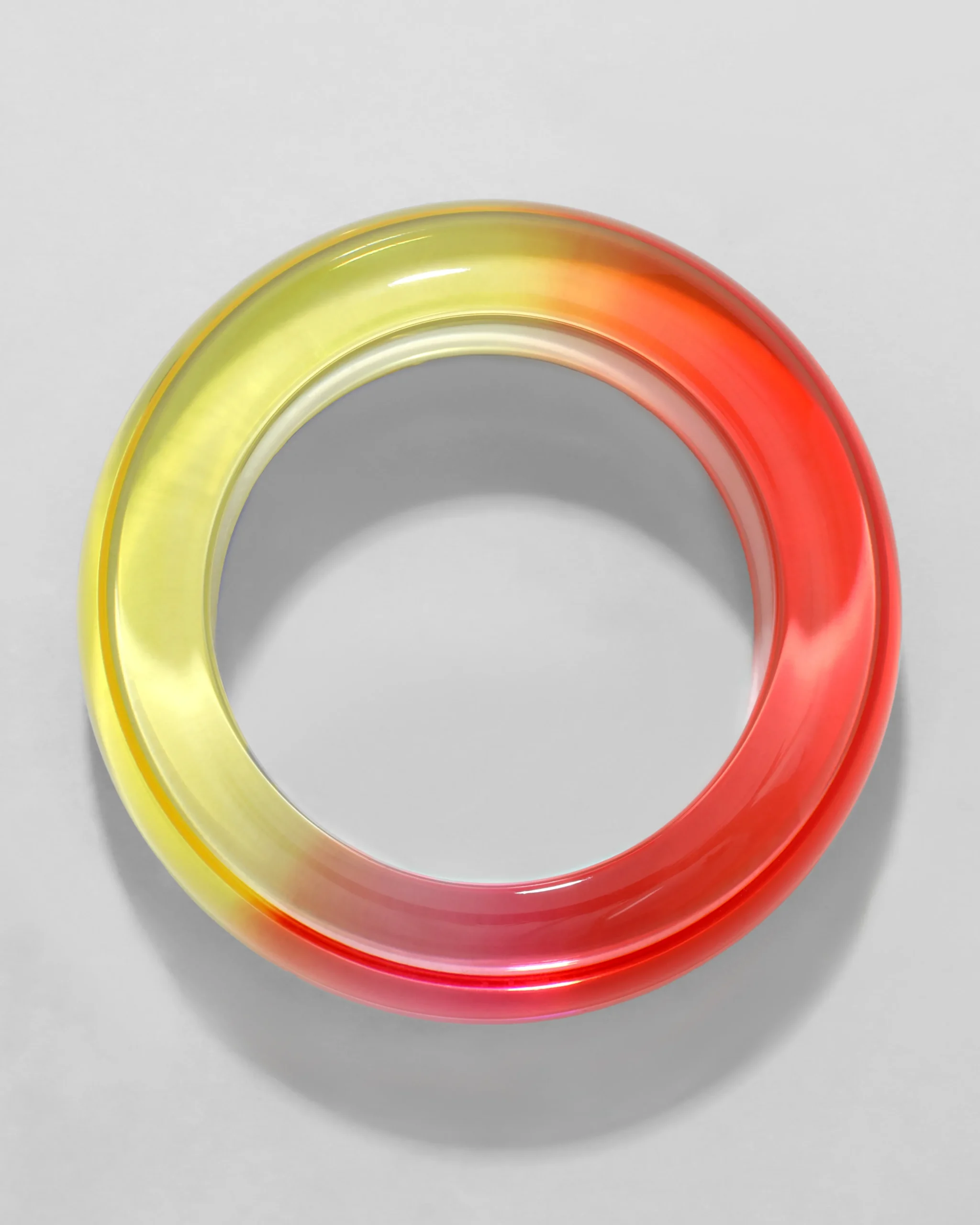 Bonbon Lucite Wide Bangle Bracelet- Sunset