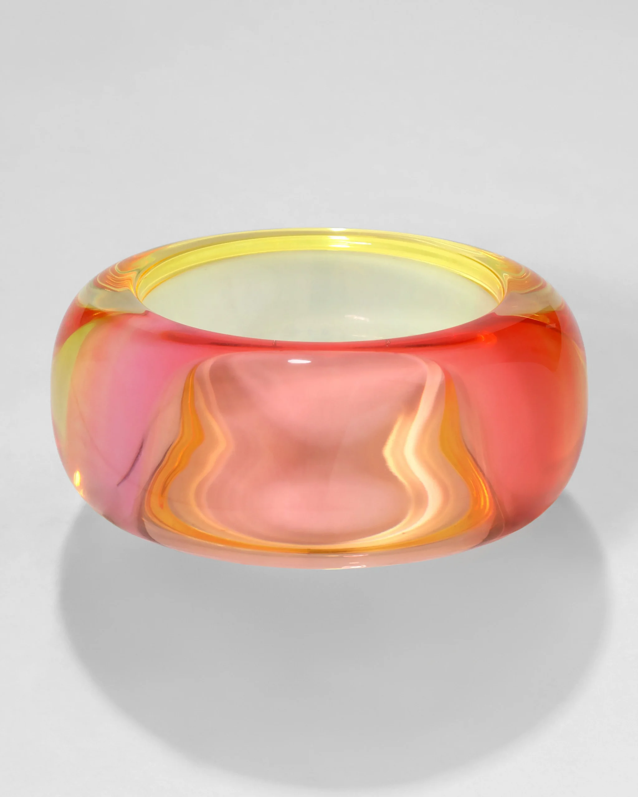 Bonbon Lucite Wide Bangle Bracelet- Sunset