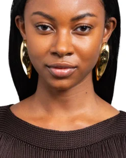 Brut Gold Armor Clip Earring