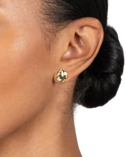 Brut Gold Coin Front Back Earring