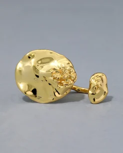 Brut Gold Double Disc Ring