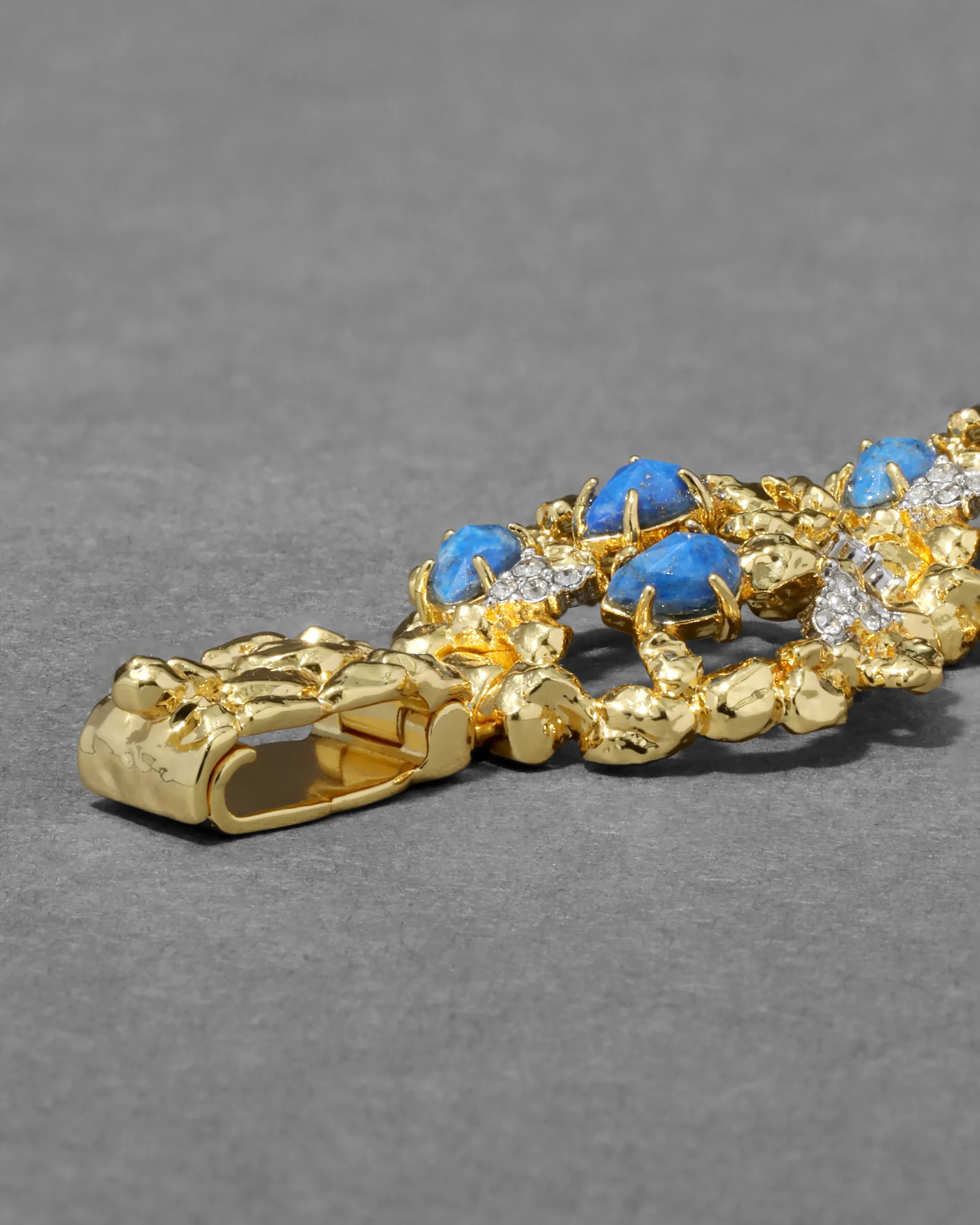 Brut Gold Lapis Line Bracelet