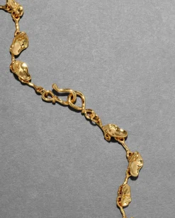 Brut Gold Reef Bib Necklace- Black Mother of Pearl