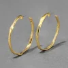 Brut Gold Skinny Hoop Earring