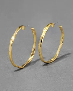 Brut Gold Skinny Hoop Earring