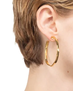 Brut Gold Skinny Hoop Earring