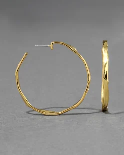 Brut Gold Skinny Hoop Earring