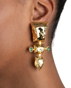 Brut Gold Totem Clip Earring