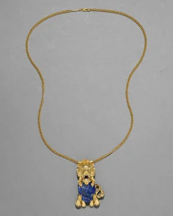 Brut Lion Lapis Necklace