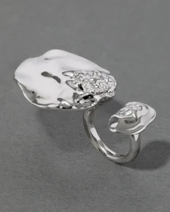 Brut Silver Double Disc Ring