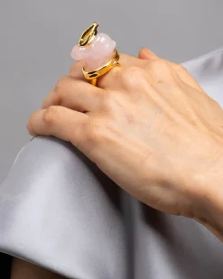 Bunny Rose Quartz Ring