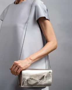Crystal Curve Clutch- Champagne