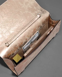 Crystal Curve Clutch- Crushed Rose Gold