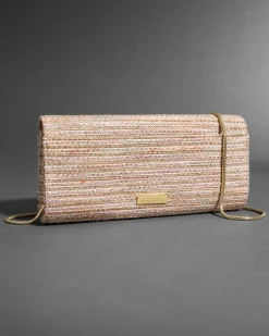 Crystal Curve Clutch- Sunset Blush